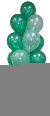 11 adet u�an balon ve k���k pelu� ay�c�k 