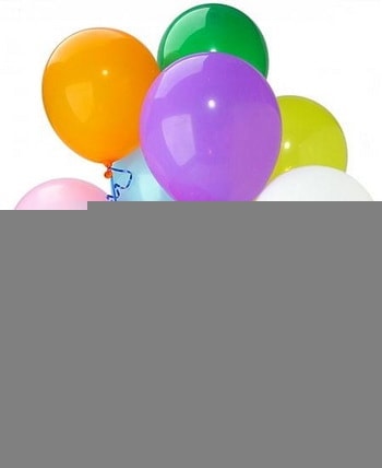 21 adet renkli u�an balon buketi 