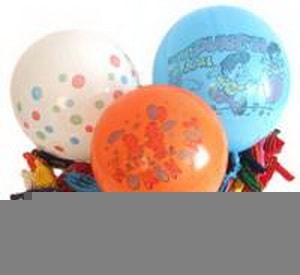 500 adet ( 5 paket ) desenli de�i�ik renklerde punch balon 
